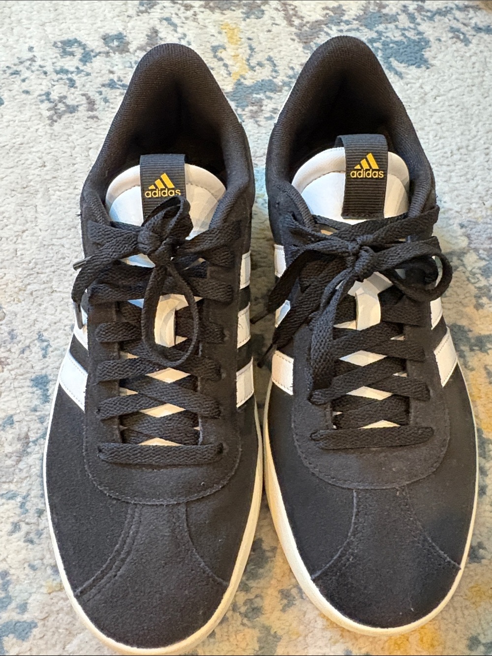 adidas Black and White Women’s Suede Sneakers